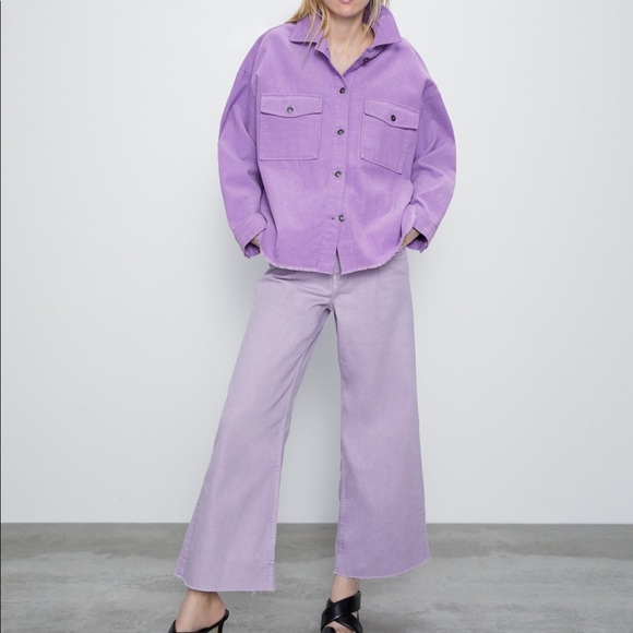 Zara lilac corduroy jacket NWT - Picture 3 of 4